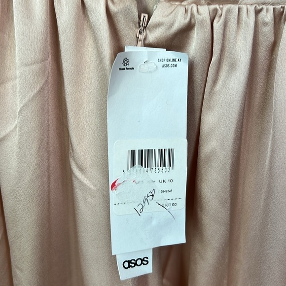 ASOS Edition Satin V Neck Sleeveless Bridesmaid Maxi Dress Size 6 - Picture 5 of 10